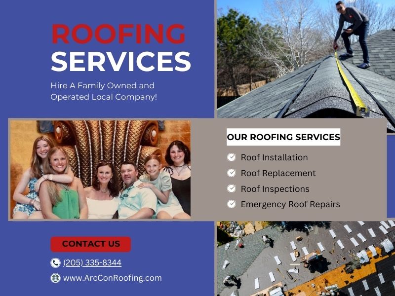 ArcCon Roofing is a family Owned and Operated Local company in Birmingham AL