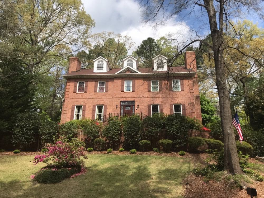 brick house attic windows