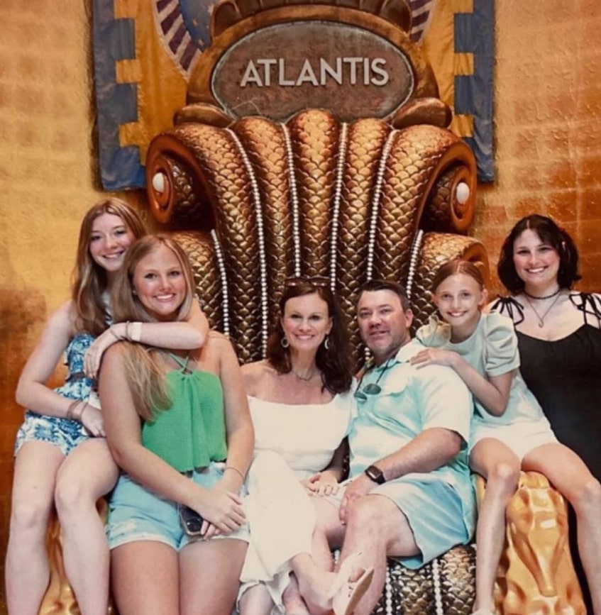 our family Family photo of the owners of ArcCon Roofing on vacation